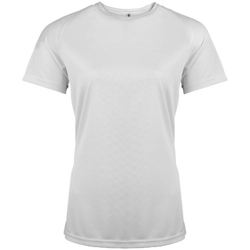 Kariban Proact Ladies' Short-Sleeved Sports T-Shirt White